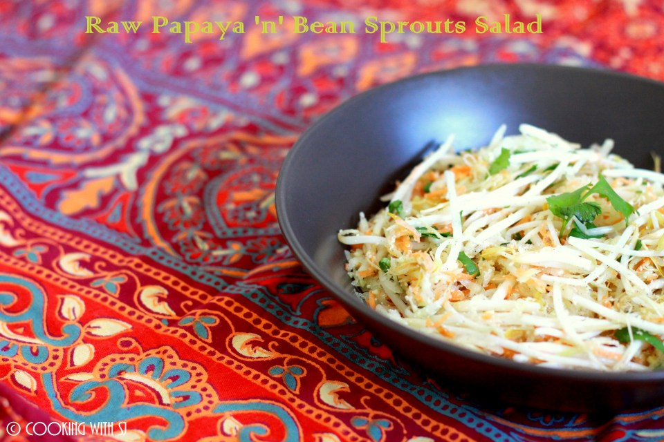 papaya n bean sprouts salad